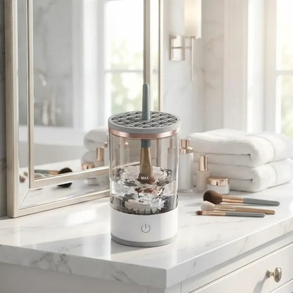 Auto makeup brush cleaner machine
