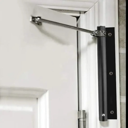 Automatic door closer hinged lock