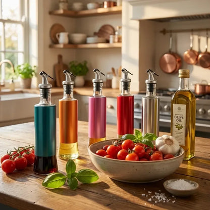 Automatic oil dispenser bottle