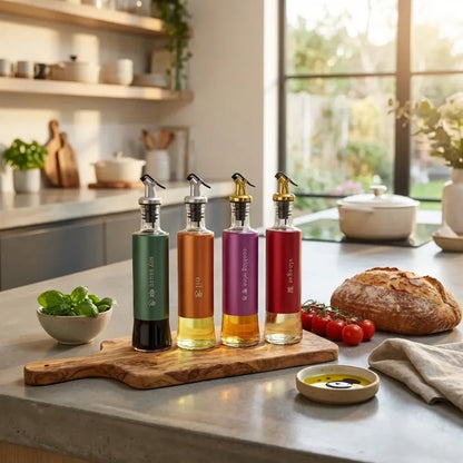 Automatic oil dispenser bottle