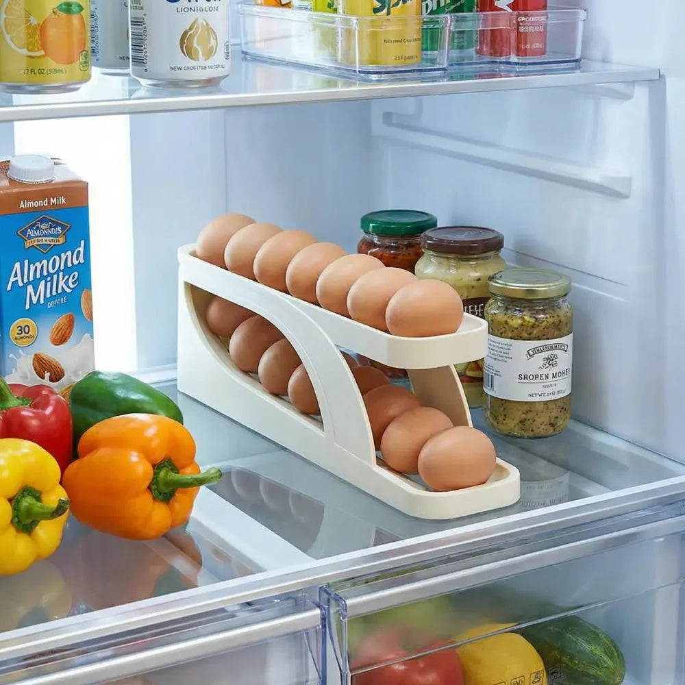 Automatic rolling egg holder