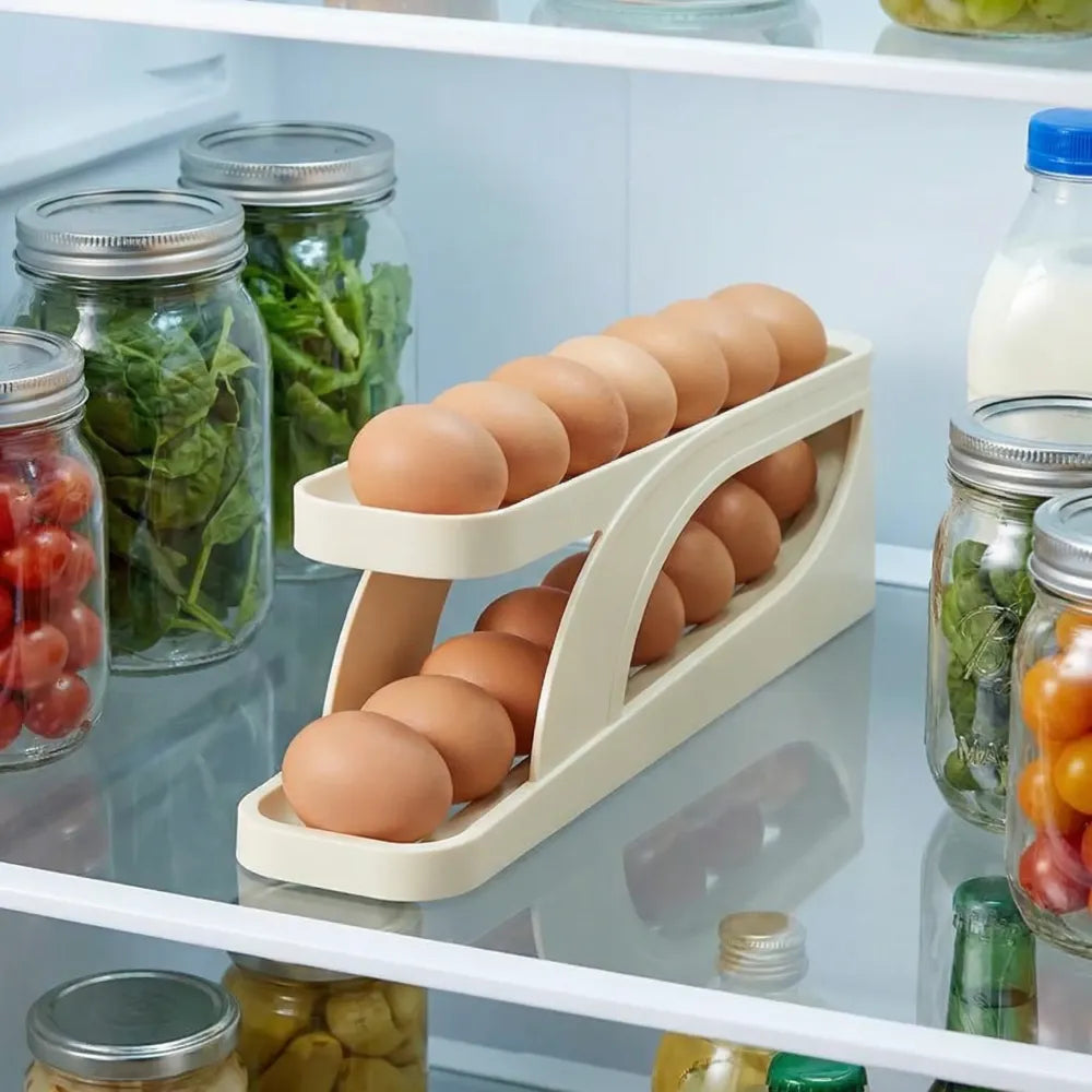 Automatic rolling egg holder