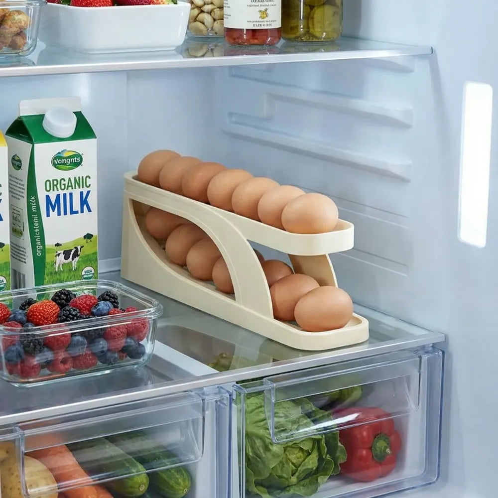Automatic rolling egg holder