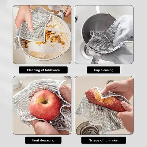 Non-scratch dishwashing wire cloth (pack of 10)