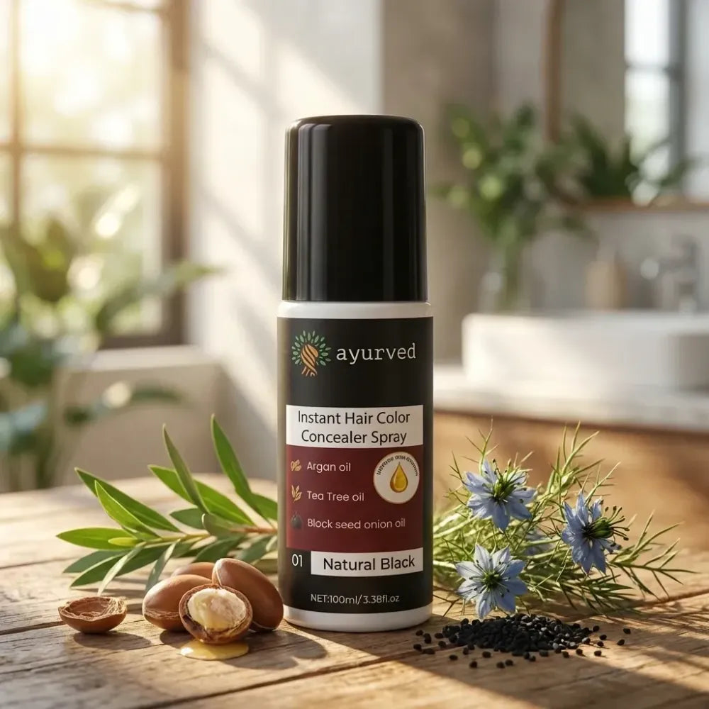 Ayurved 2 in 1 instant hair color spray with german formula(pack of 1)