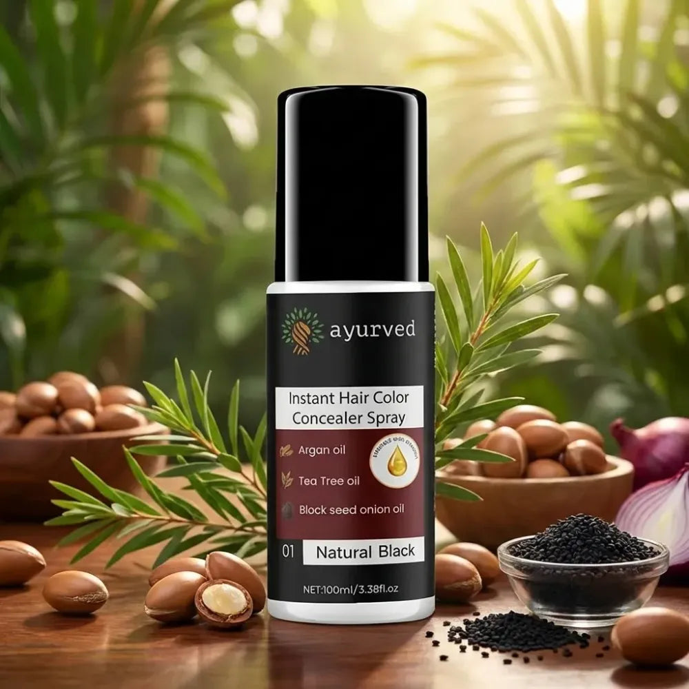Ayurved 2 in 1 instant hair color spray with german formula(pack of 1)
