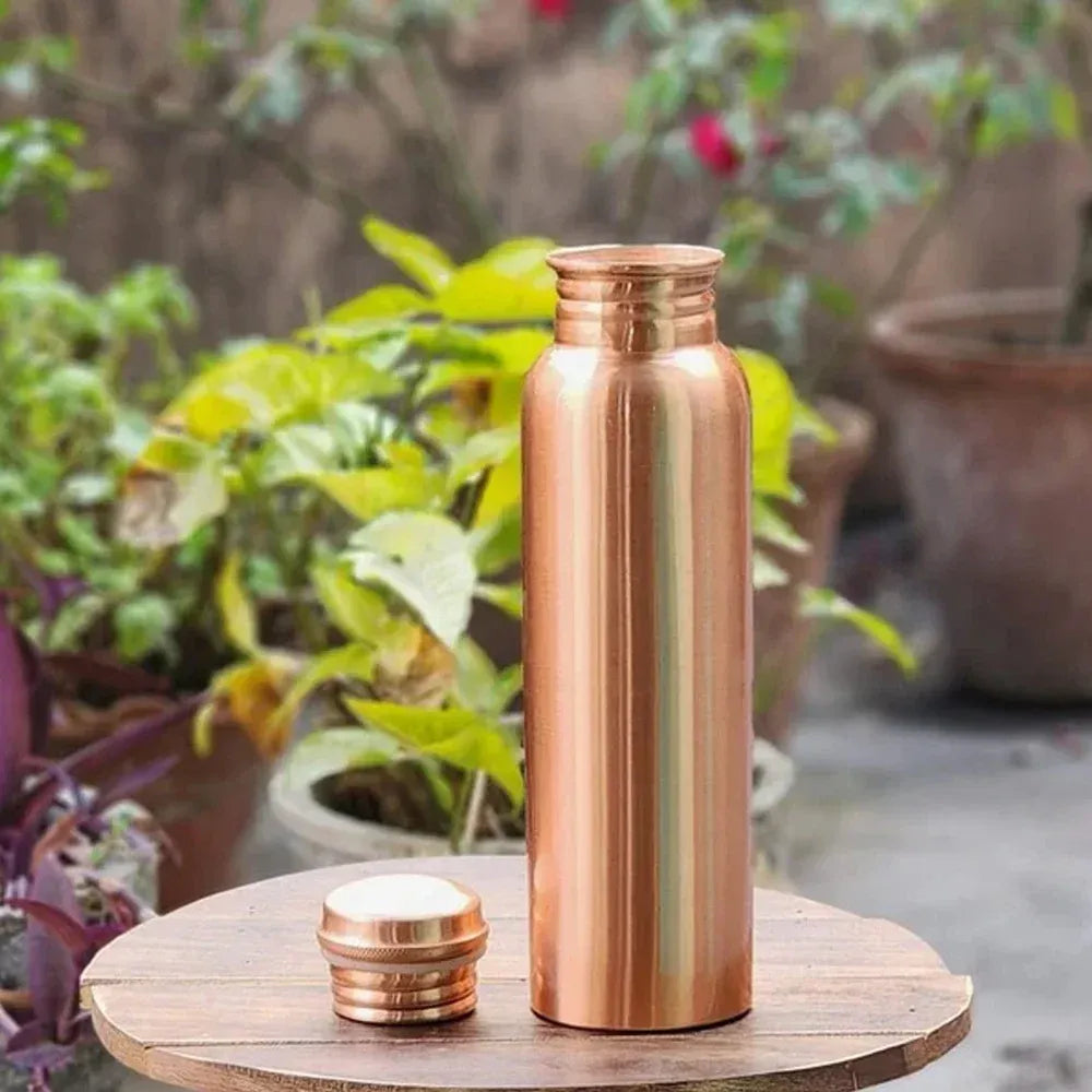 Ayurvedic copper water bottle set - kitchen tool
