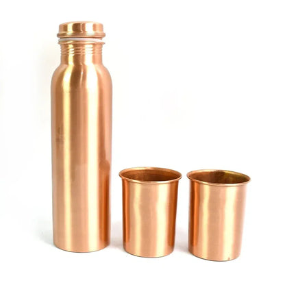 Ayurvedic copper water bottle set - kitchen tool
