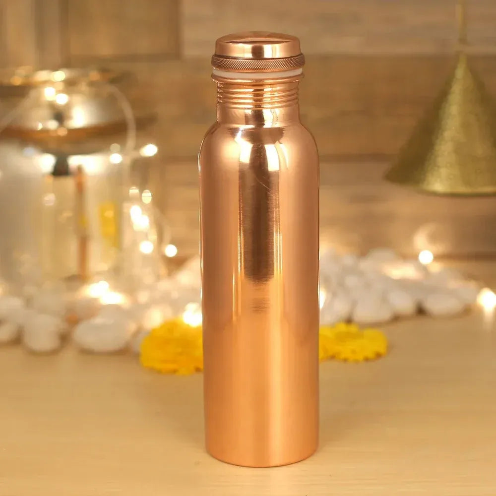 Ayurvedic copper water bottle set - kitchen tool