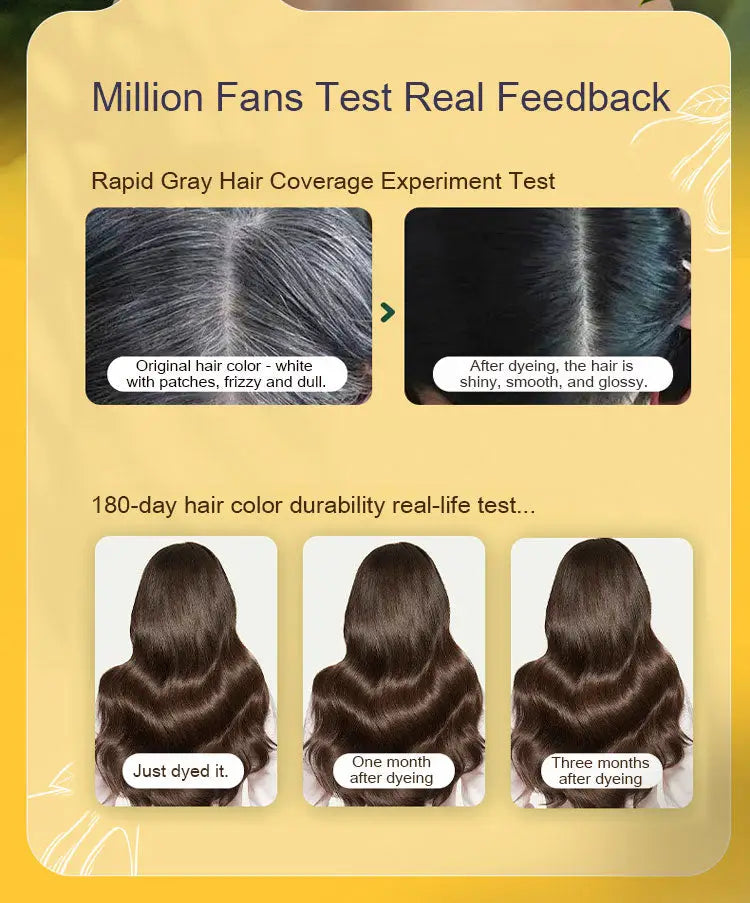 Long lasting natural hair dye shampoo (pack of 2)