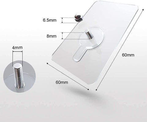 Transparent wall hooks