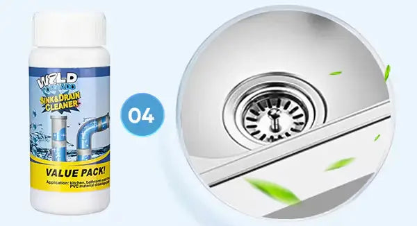 Sink and drain cleaner powder