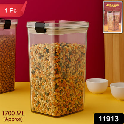 1700 Ml Airtight Lock  Lock Plastic Storage Container (1 Pc)