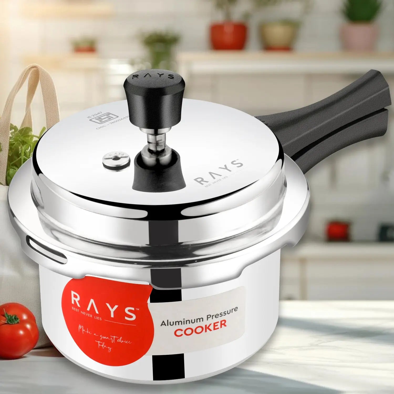 Aluminium aura pressure cooker