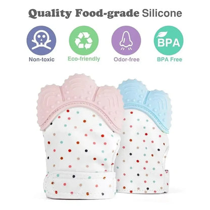 Baby teething glove – silicone teether mitten