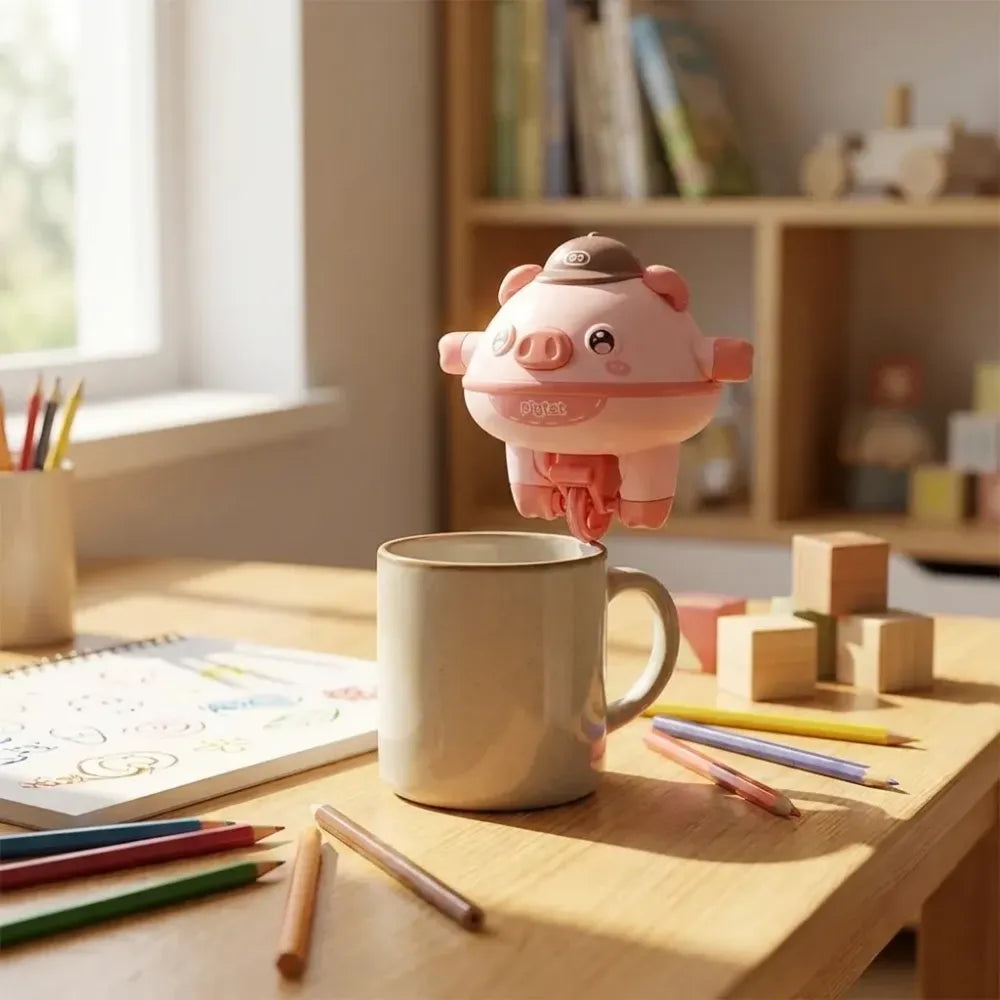 Balancing pig tightrope toy - potential heroes