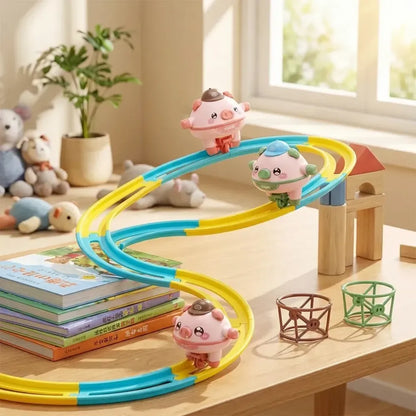 Balancing pig tightrope toy - potential heroes