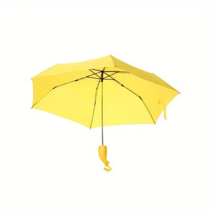 Banana shaped foldable umbrella - travel