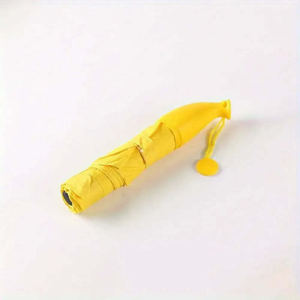 Banana shaped foldable umbrella - travel