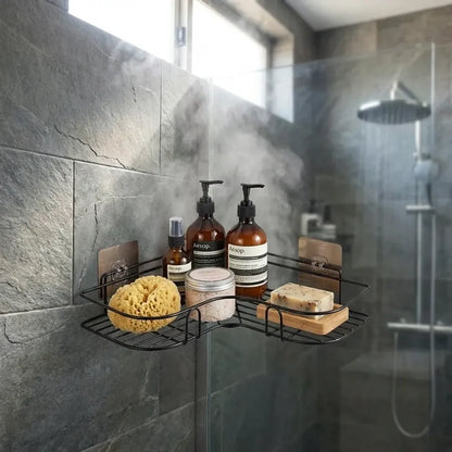 Bathroom corner storage rack