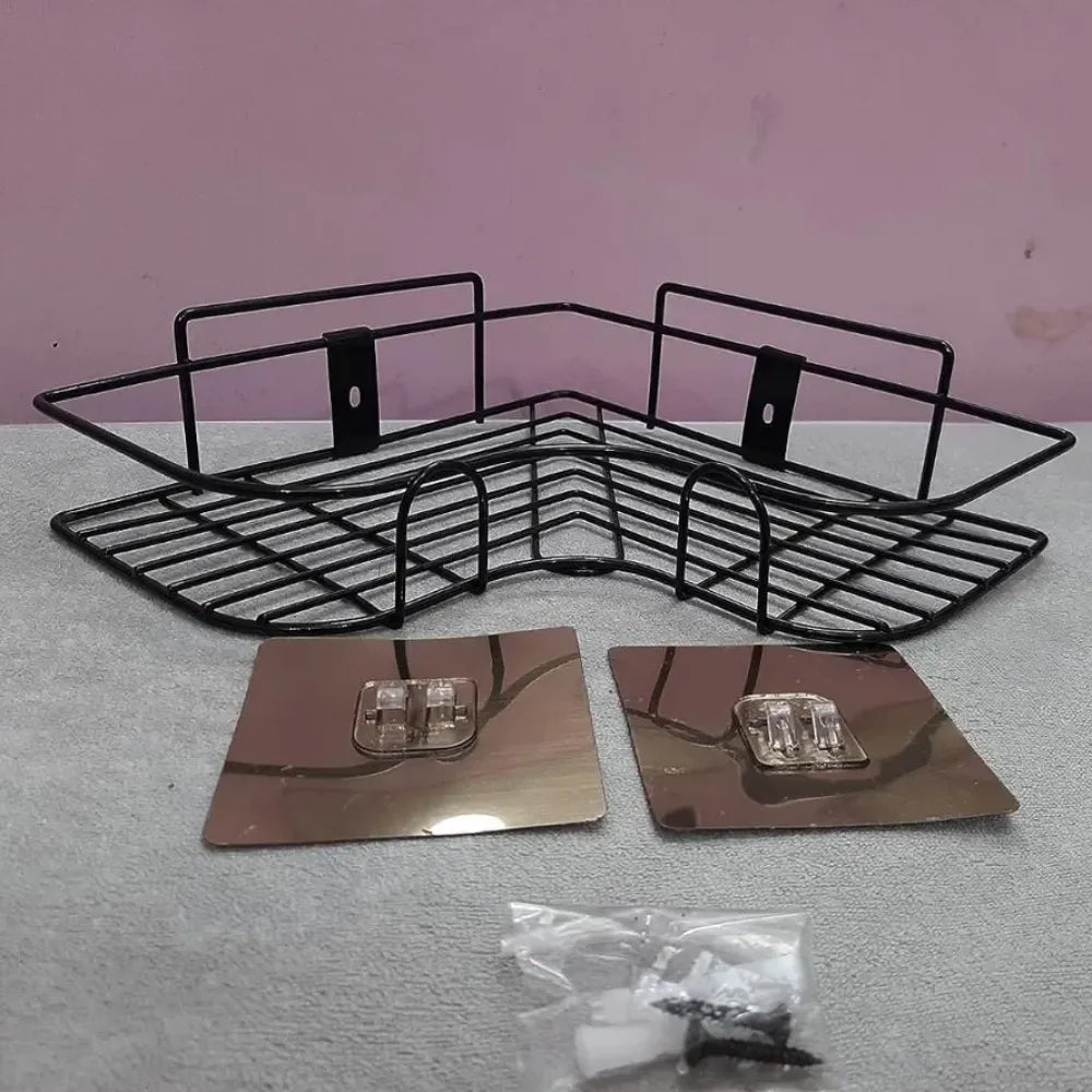 Bathroom corner storage rack