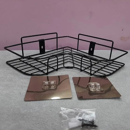 Bathroom corner storage rack