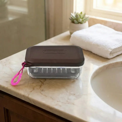 Bathroom travel plastic soap box with lid (1 pc) - home & kitchen
