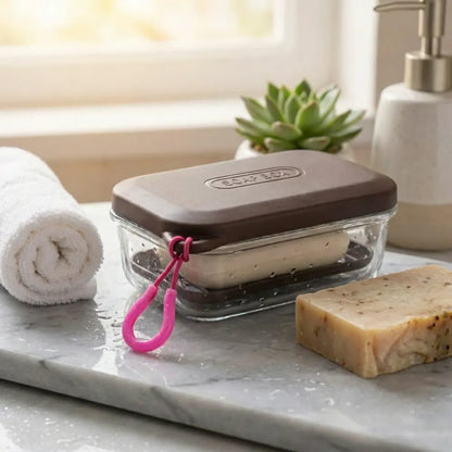 Bathroom travel plastic soap box with lid (1 pc) - home & kitchen