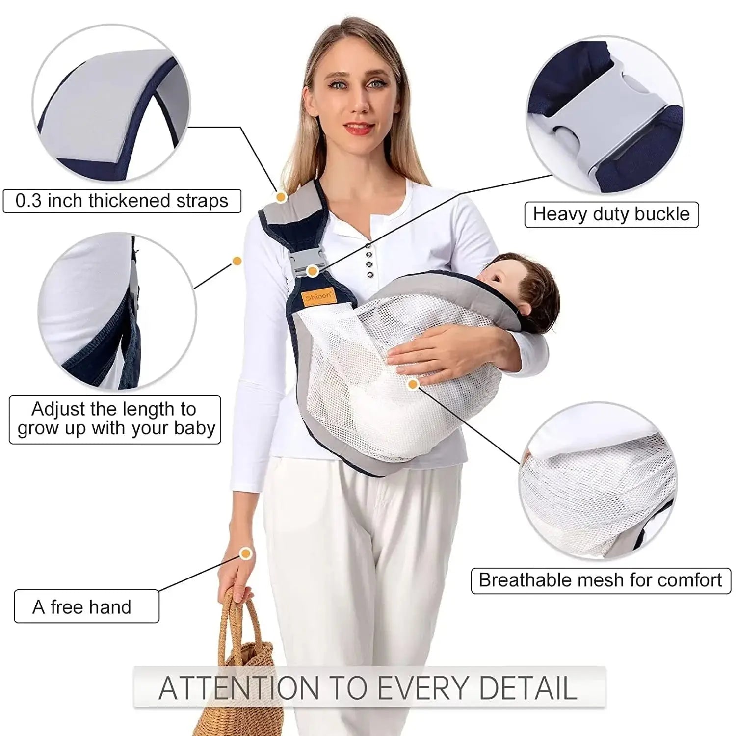 Baby carrier newborn to toddler