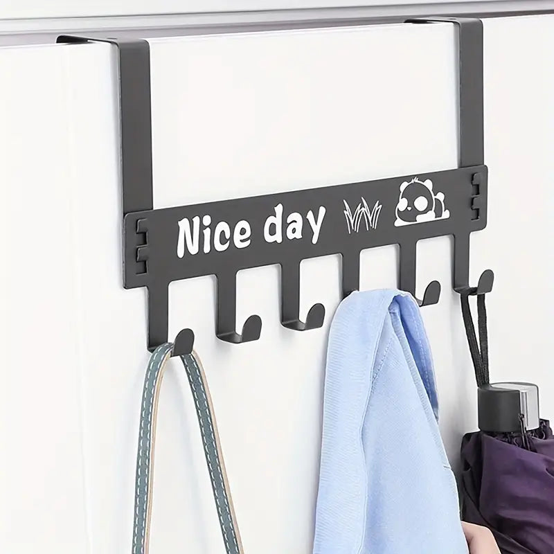 Space-saving over-door hanger