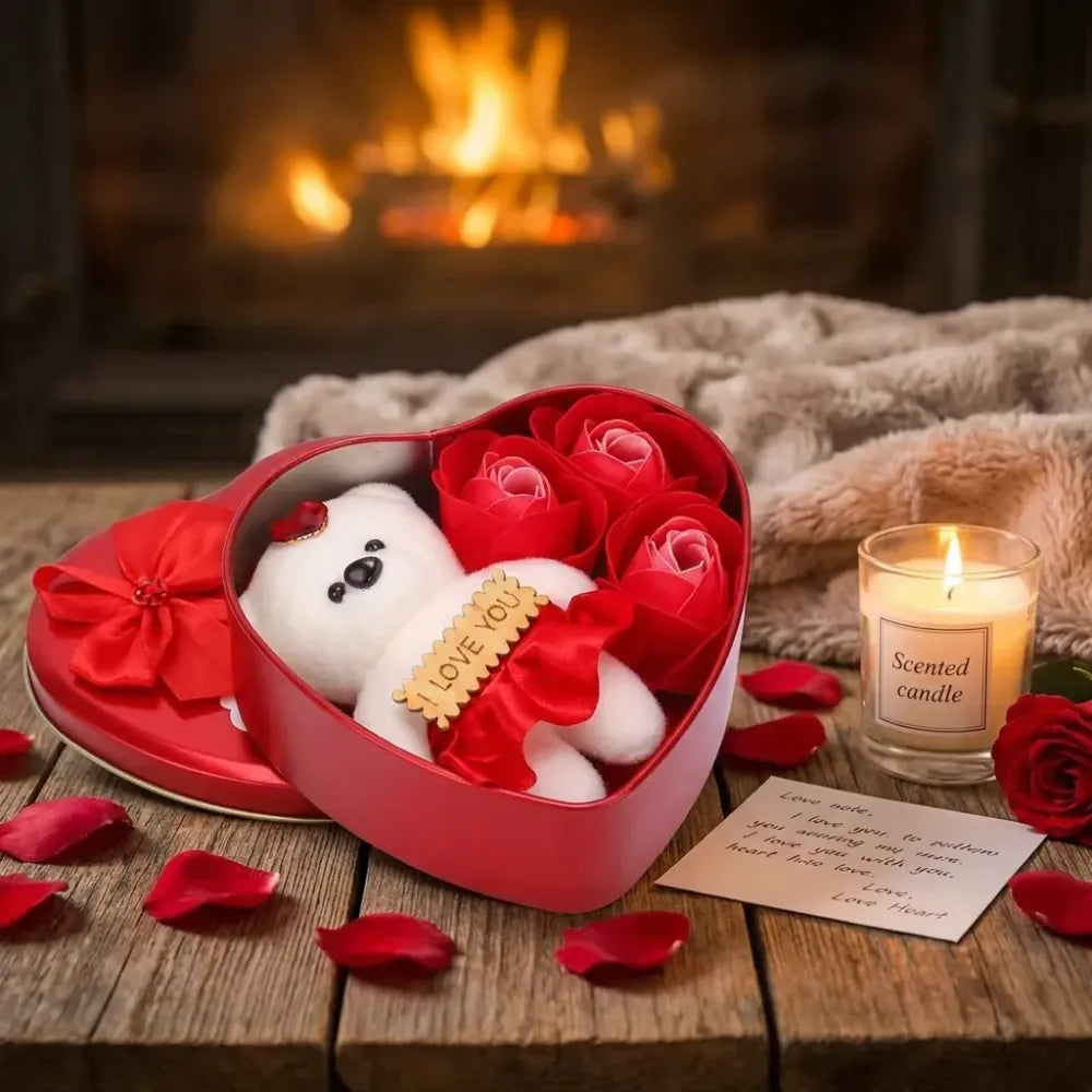 Bear rose gift box