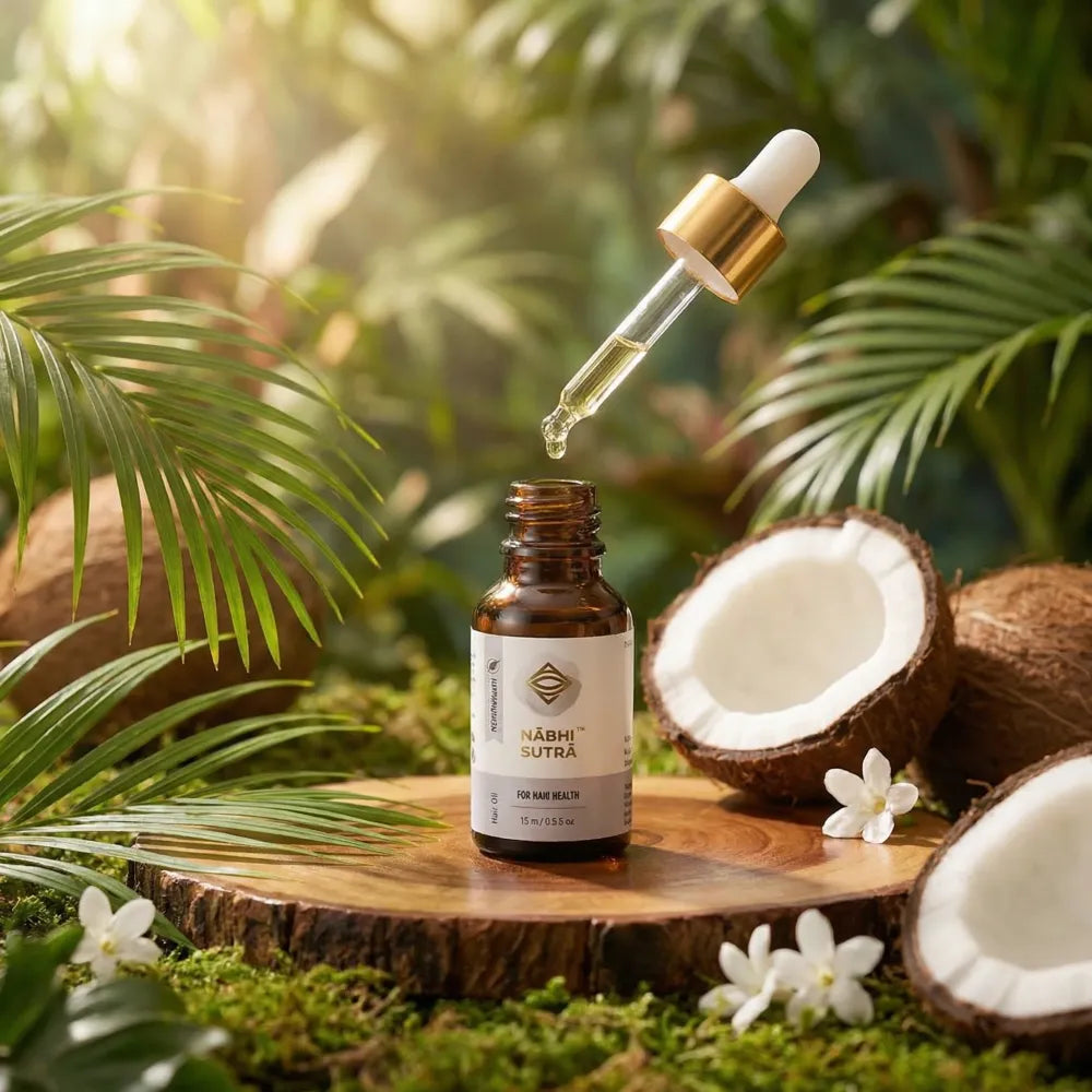 Belly button oil - hair care