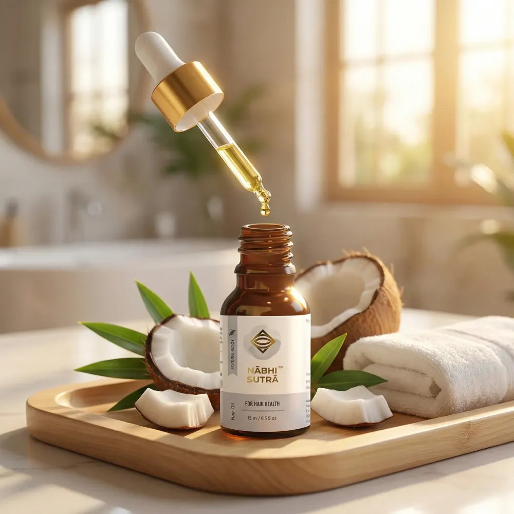 Belly button oil - hair care