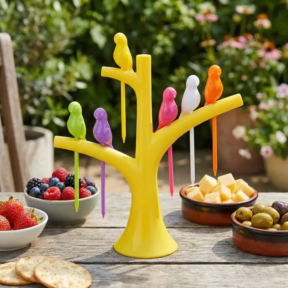 Bird shape fruit forks - home & kitchen