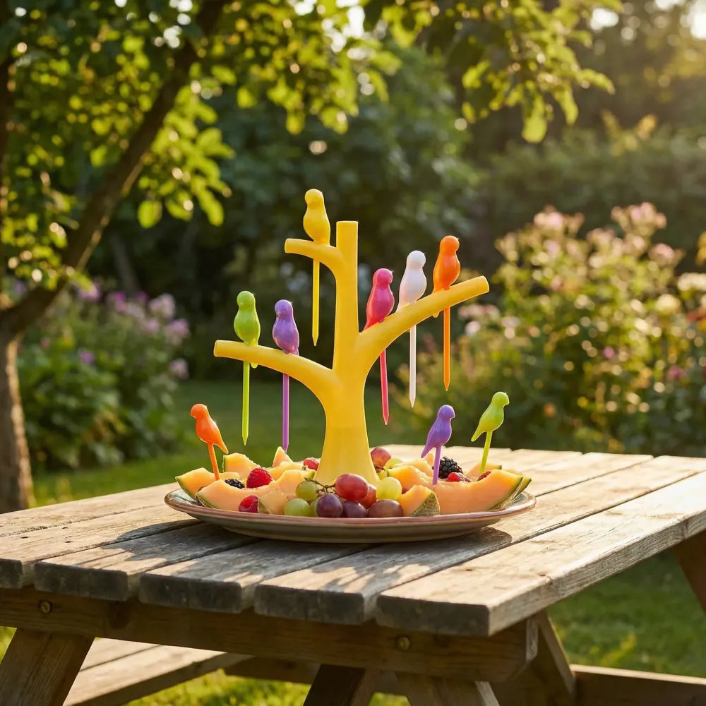 Bird shape fruit forks - home & kitchen