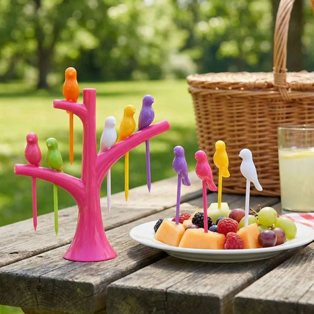 Bird shape fruit forks - home & kitchen