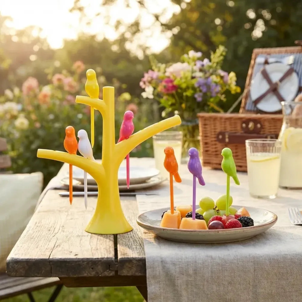 Bird-themed snack forks - home & kitchen