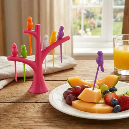 Bird-themed snack forks - home & kitchen