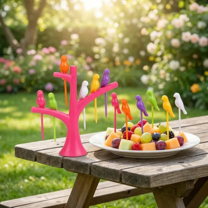 Bird-themed snack forks - home & kitchen