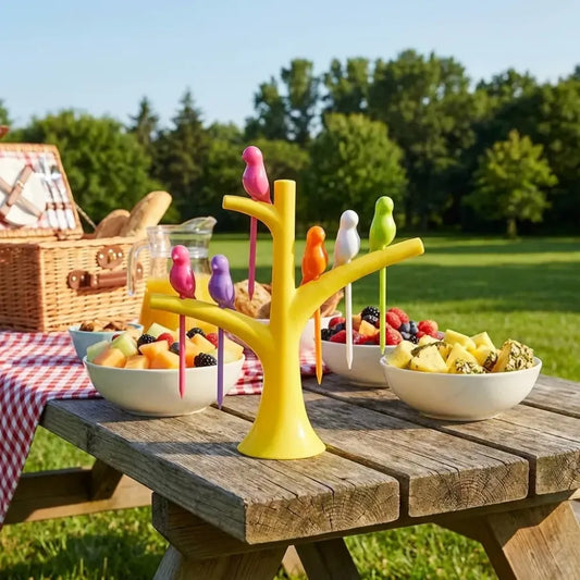 Bird-themed snack forks - home & kitchen