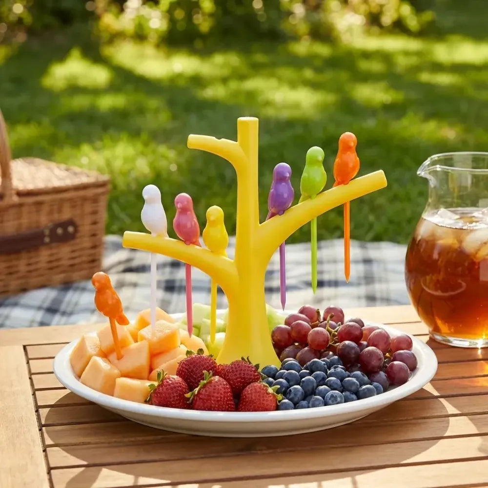 Bird-themed snack forks - home & kitchen