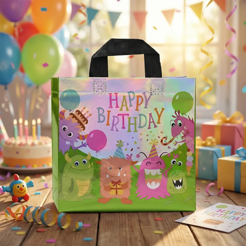 Birthday gift bag reusable party bags (1 pc mix design) - kitchen tool