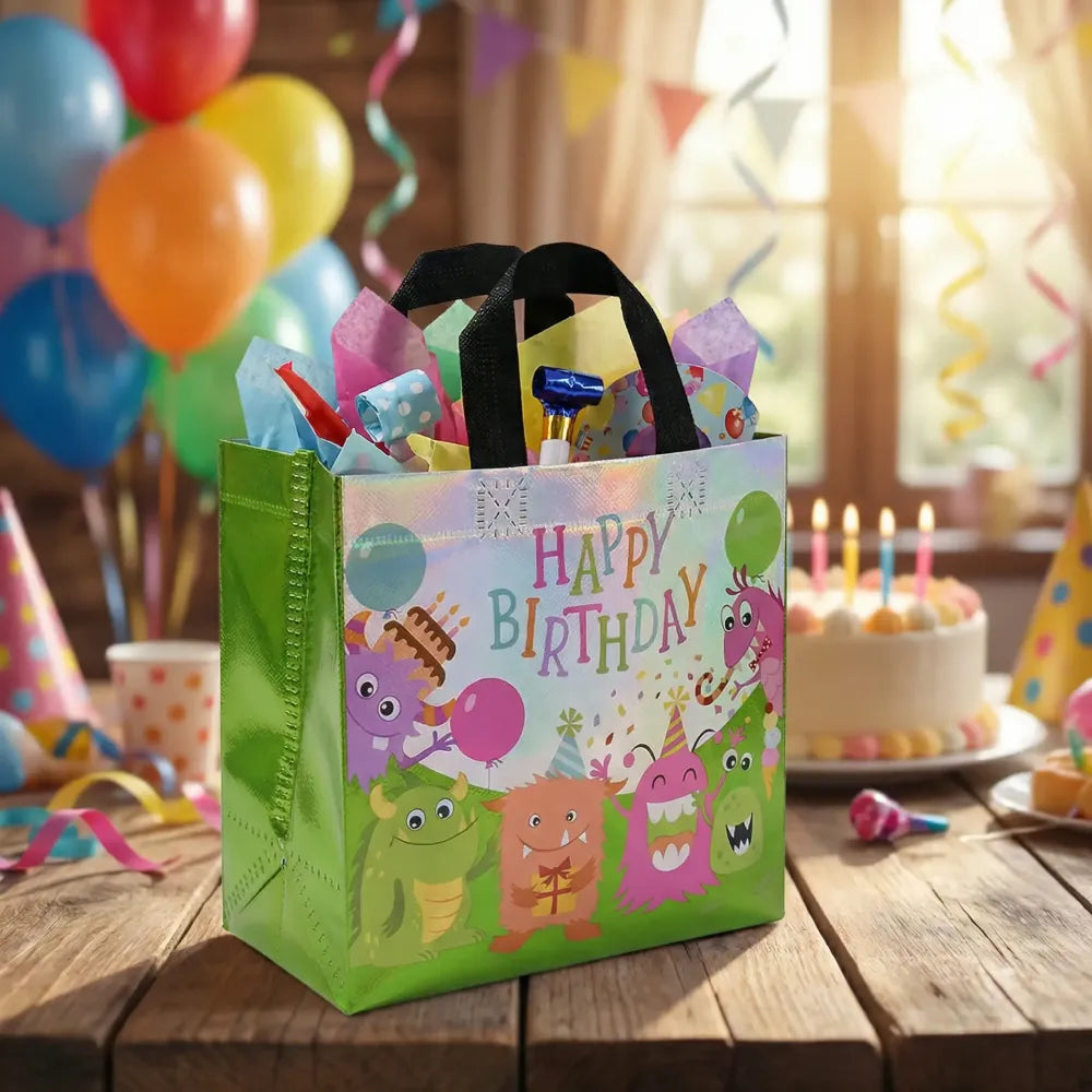 Birthday gift bag reusable party bags (1 pc mix design) - kitchen tool