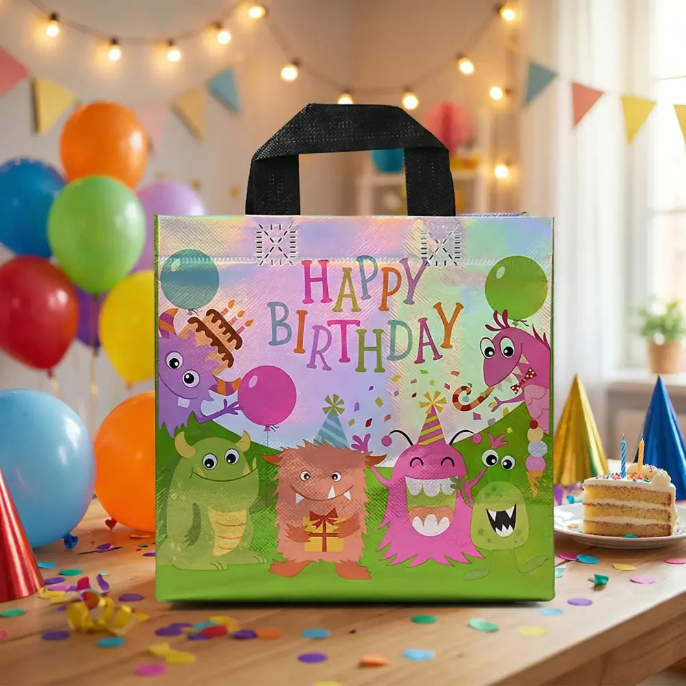 Birthday gift bag reusable party bags (1 pc mix design) - kitchen tool