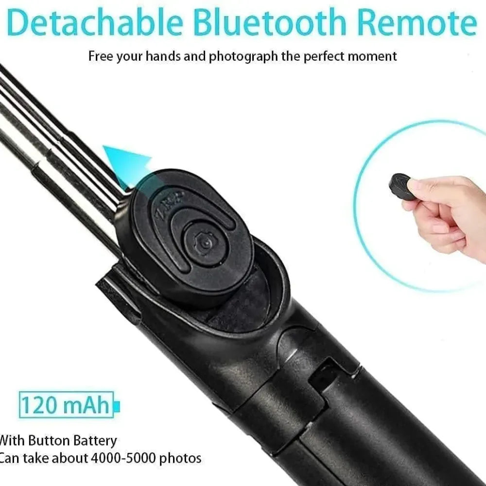 Bluetooth selfie stick tripod