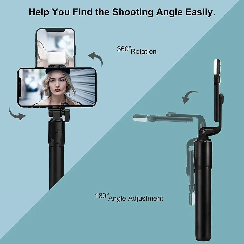 Bluetooth selfie stick tripod
