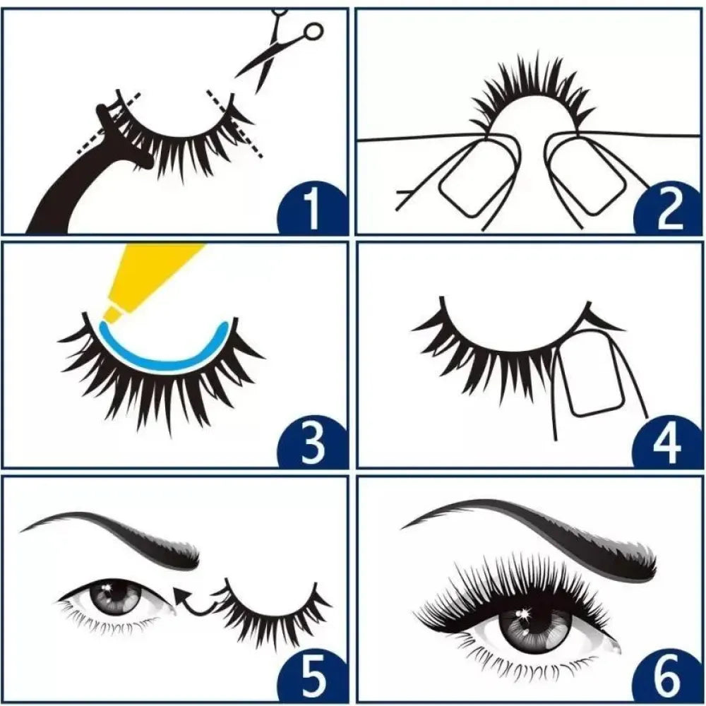 Bonjour 3d eyelashes + nail set