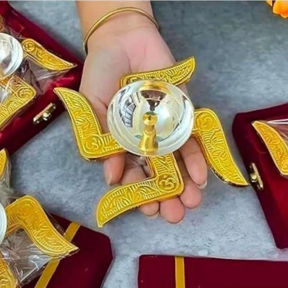 Brass swastik diya