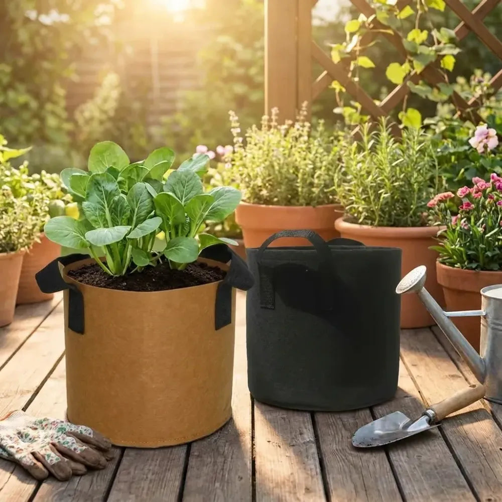 Breathable fabric grow bag - potential heroes