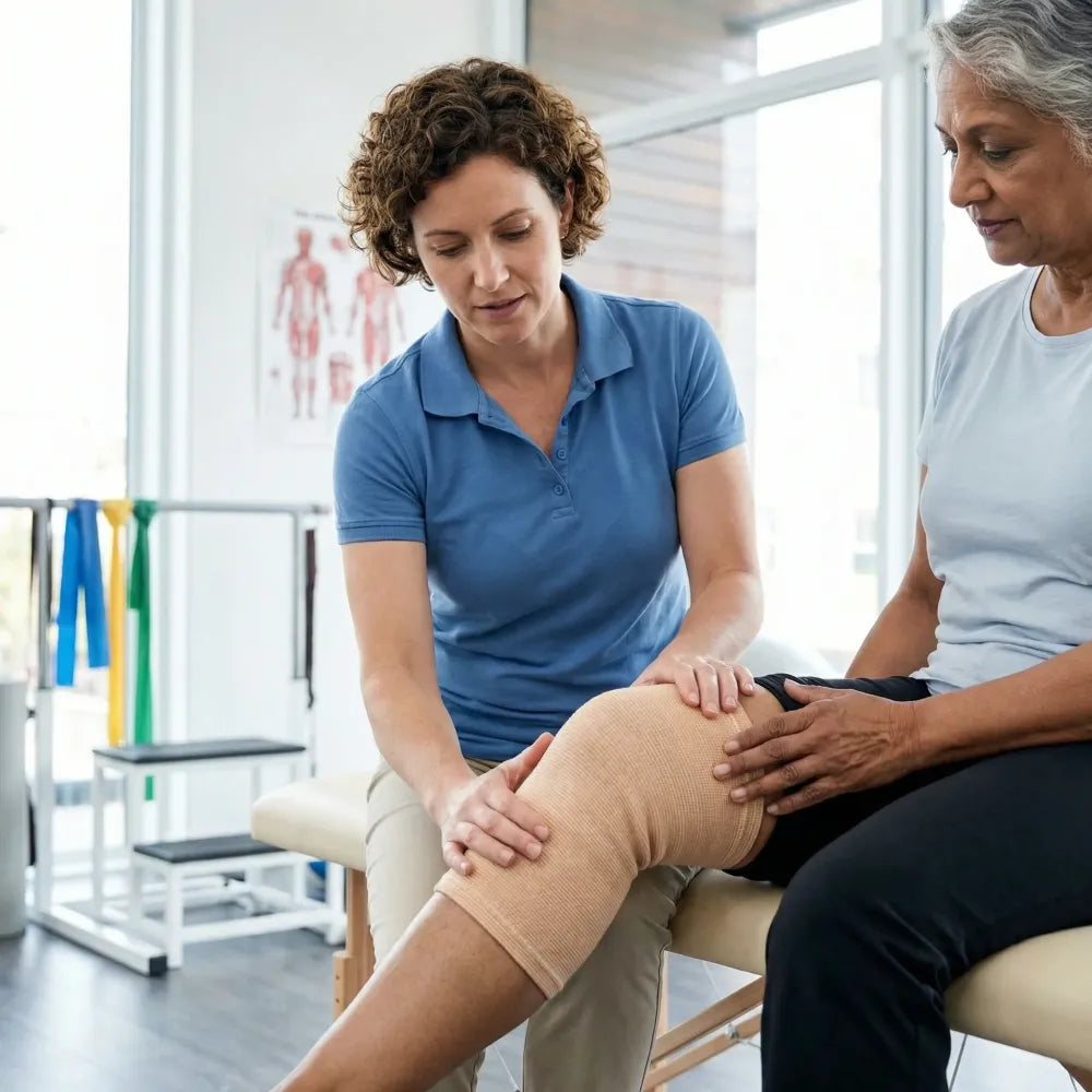 Breathable knee support cap - health care